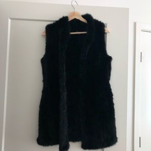 Black Fur Vest